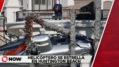 Helicóptero se estrella en Huntington Beach