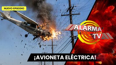 Avioneta choca con Cables de Alta Tensión.