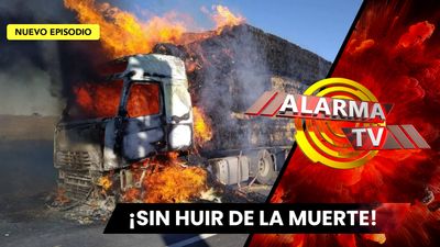 Hombre Carbonizado entre los Fierros Retorcidos. 