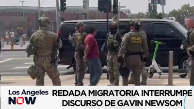 Redada Migratoria Interrumpe Discurso de Gavin Newsom