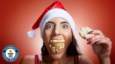 Fastest time to eat three mince pies