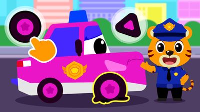 Police Car Play: Where Is My Wheel?