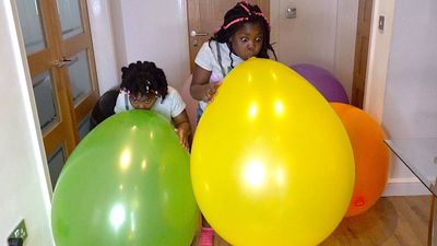 Learn Colors With Giant Balloons | Baby Nursery Rhymes