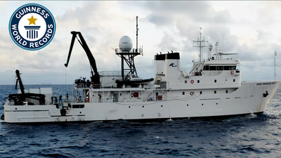 Greatest vertical extent travelled by an individual (within Earth’s exosphere)