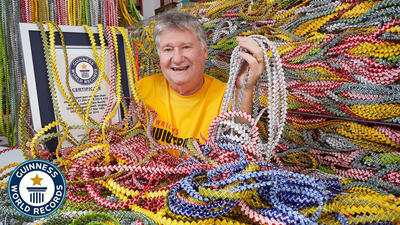 Longest gum wrapper chain