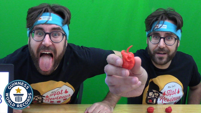 Fastest time to eat three Carolina Reaper chillies