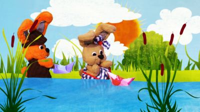 Paper boats on the lake