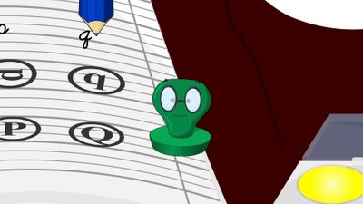 Letter O, letter P, Letter Q