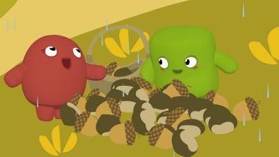 Under the fallen leaves