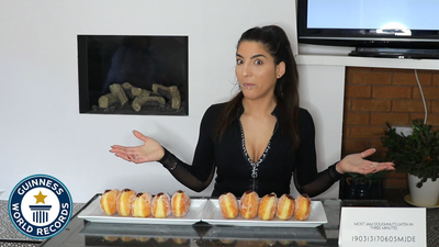 Most jam doughnuts eaten in three minutes