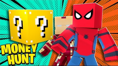 AVENGERS LUCKY BLOCK MONEY HUNT *MOST OP MOD EVER* - Minecraft Modded Mini-Game