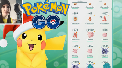 Pokemon Go! Evolving Santa Pikachu!