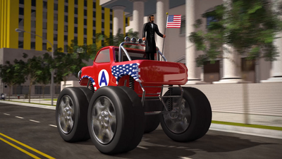 Mega Truck Alphabet Part 1 - Learn About the Letter A