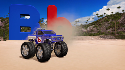 Mega Truck Alphabet Part 2 - Learn About the Letter B