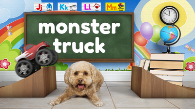 Carnival Learning Pt2 - Learn Farm Animals with Monster Trucks and a Carnival Game for Kids