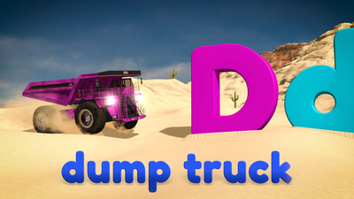 Mega Truck Alphabet Part 4 - Learn About the Letter D