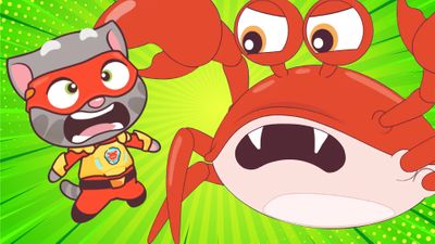 Talking Tom contra el cangrejo gigante