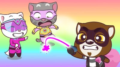 Alboroto de colores del arco iris